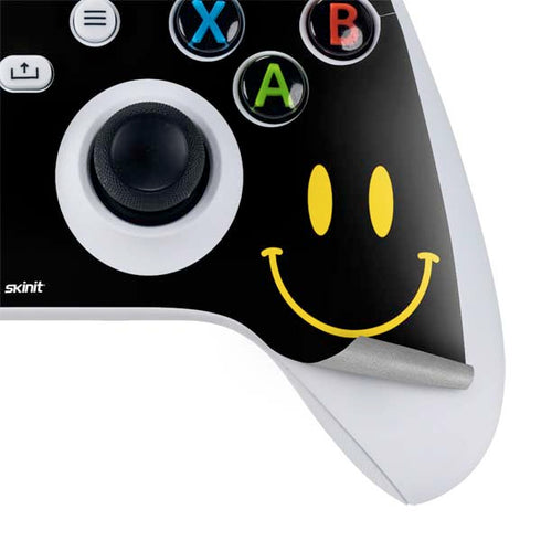 Black Happy Face Xbox Series S Controller Skin